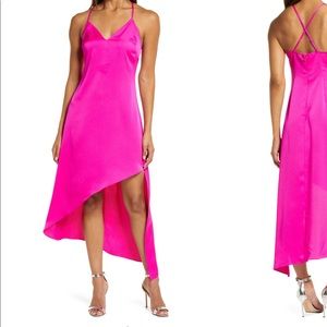 Pink slip dress